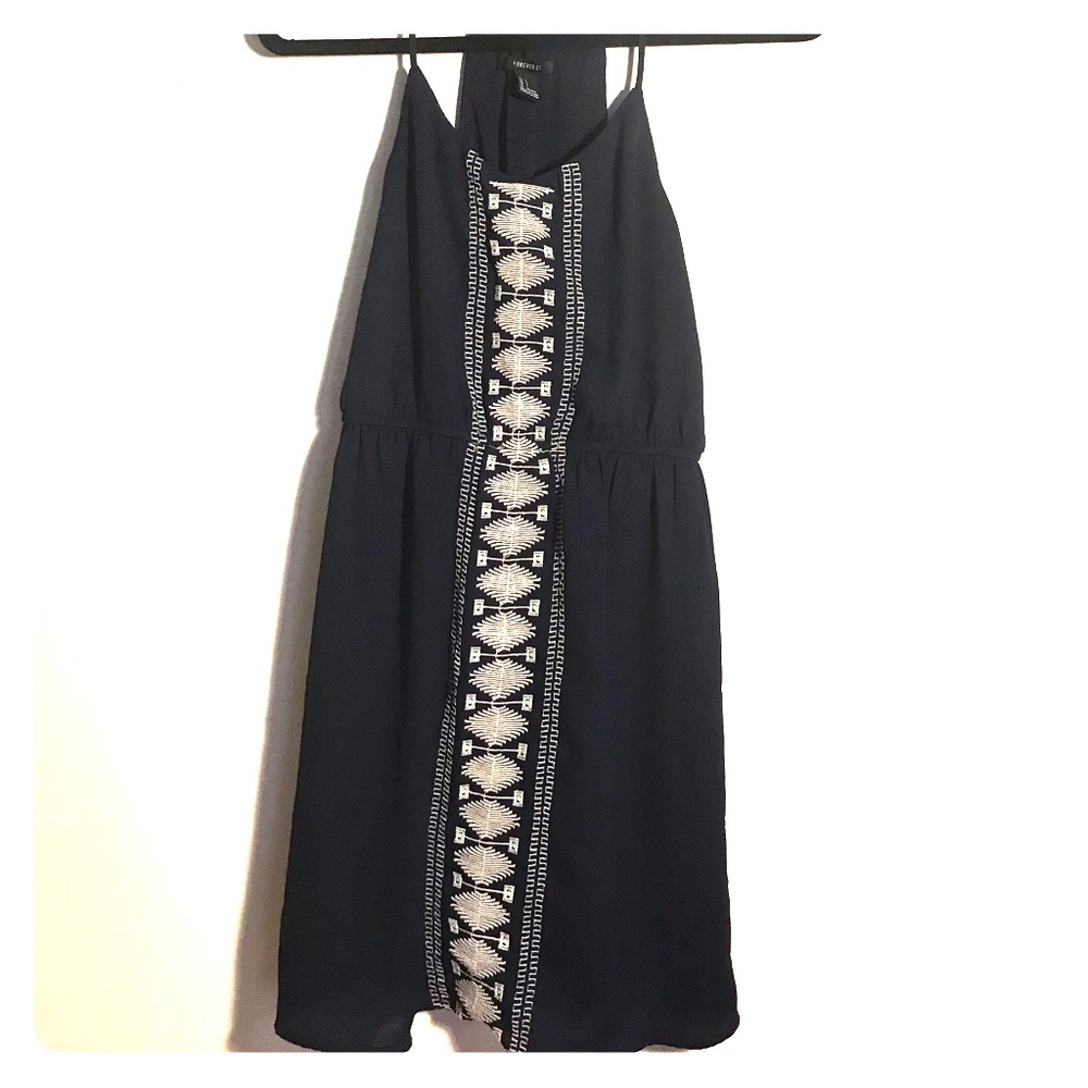 Dark Blue Tribal Patterned Dress
